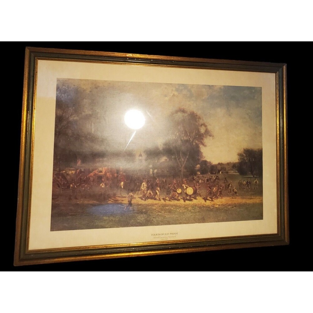 Vintage AC Howland 4th Of July | Colonial Military Procession Art Print 25x18"